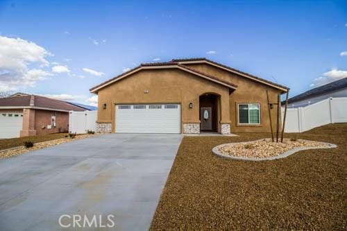 single story home featuring a garage