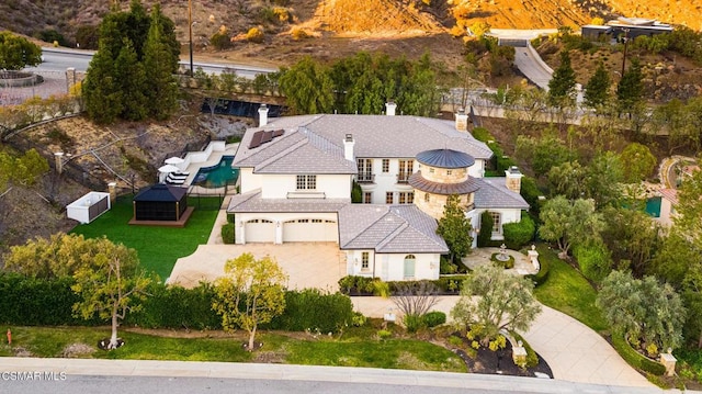 birds eye view of property