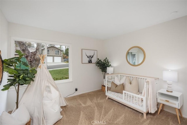 bedroom with carpet