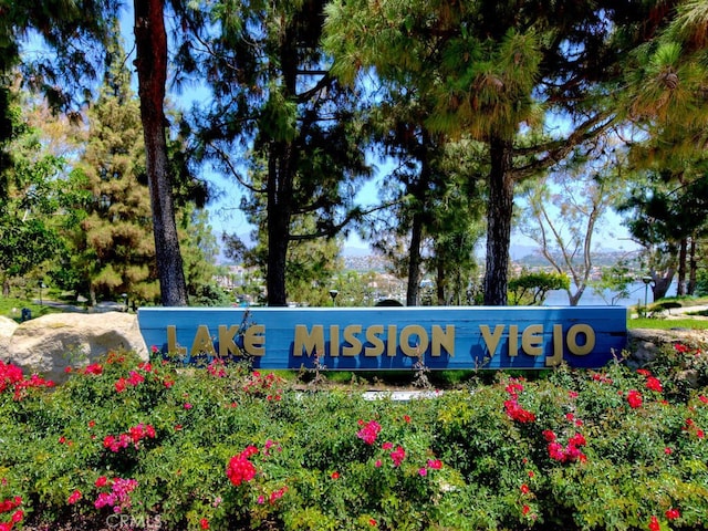 view of community sign