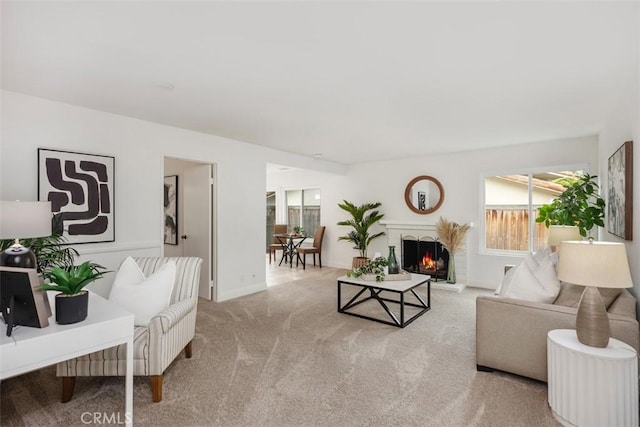 view of carpeted living room