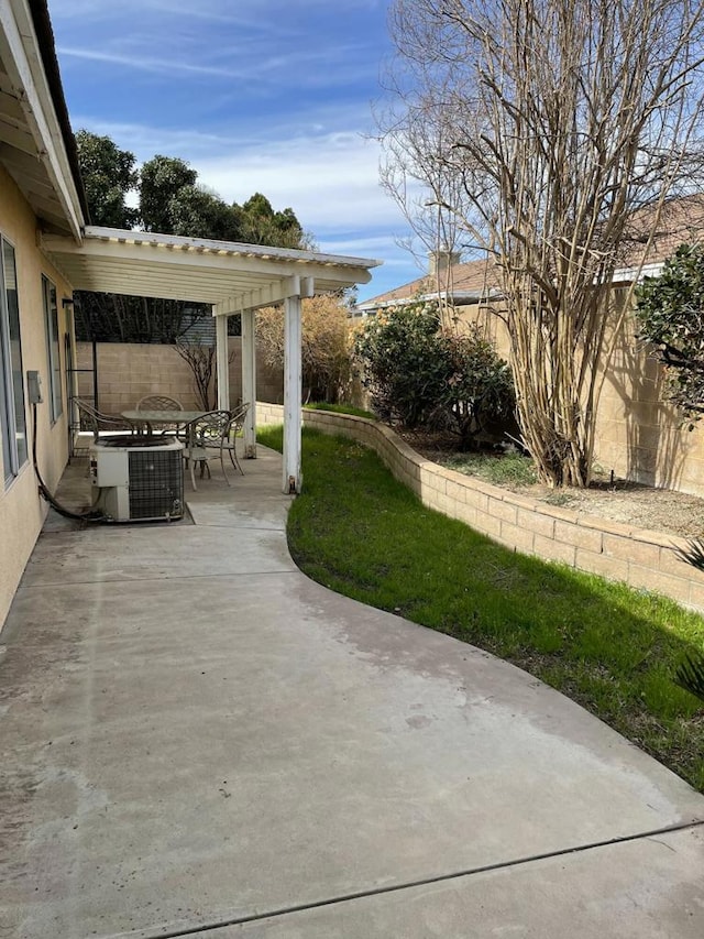 view of patio / terrace featuring central AC