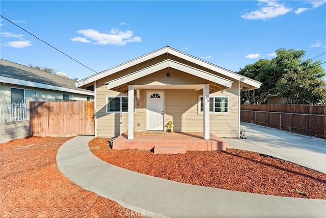 view of bungalow-style house