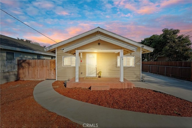 view of bungalow-style house