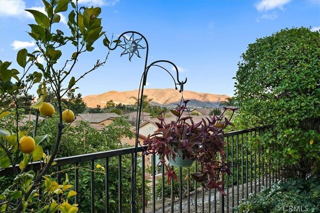 exterior space with a mountain view