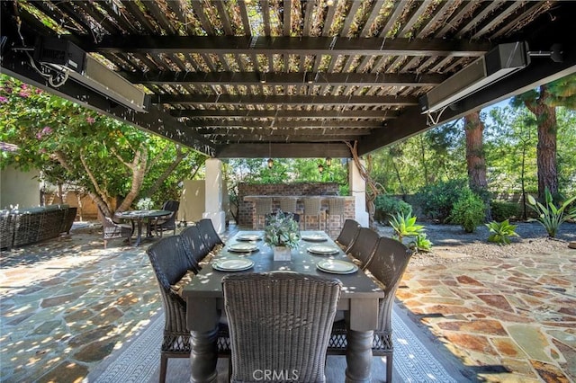 31872 Paseo Cielo, San Juan Capistrano, CA 92675 - fenced backyard with outdoor dining area, a patio area, and a pergola
