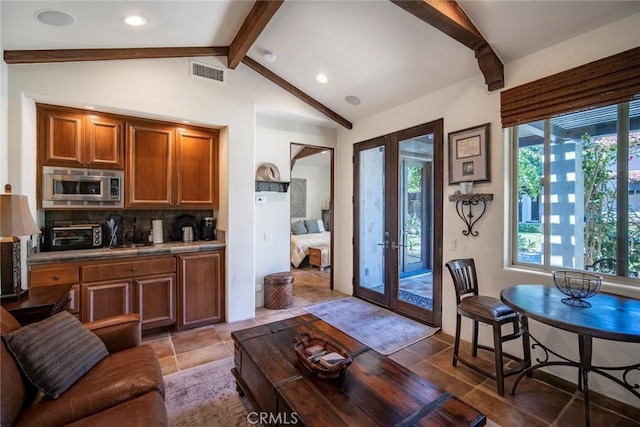 31872 Paseo Cielo, San Juan Capistrano, CA 92675 - living area featuring french doors and recessed lighting