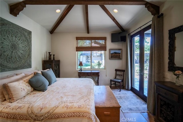 31872 Paseo Cielo, San Juan Capistrano, CA 92675 - bedroom with access to outside, recessed lighting, and wood finished floors