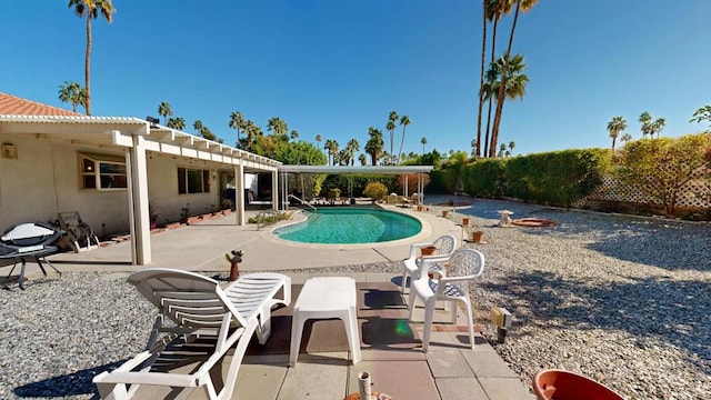 view of pool with a patio