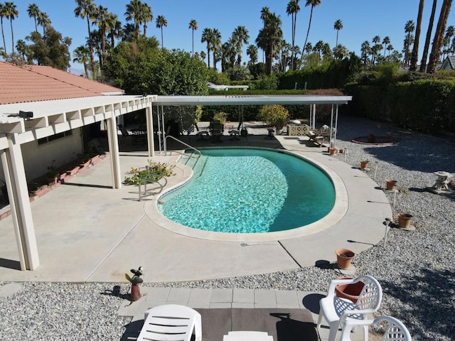 view of pool with a patio