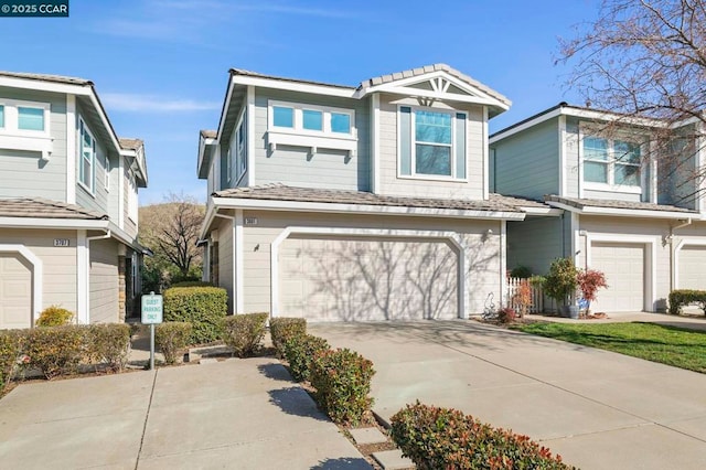 front facade featuring a garage