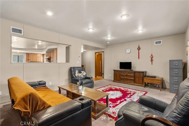 view of carpeted living room