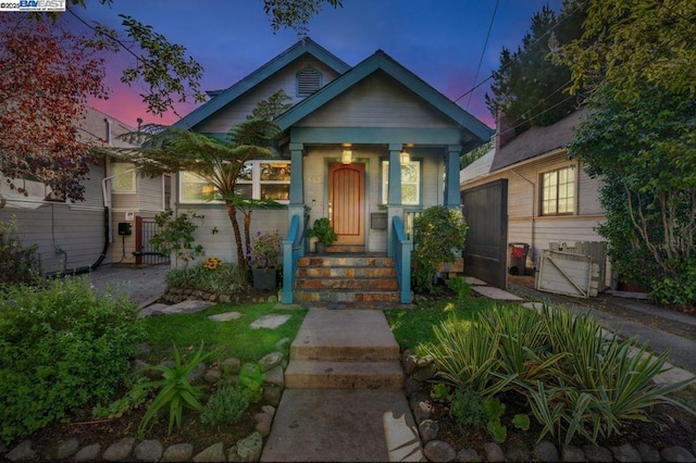 view of bungalow-style home