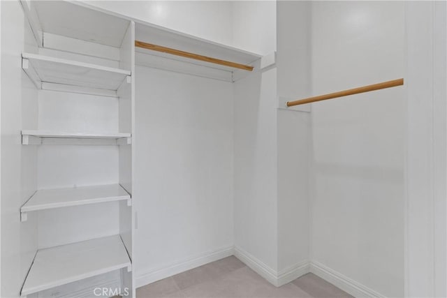 view of walk in closet