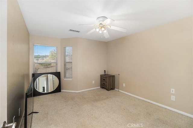 40350 Exa Ely Rd, Hemet, CA 92544 - spare room with carpet flooring, baseboards, and ceiling fan