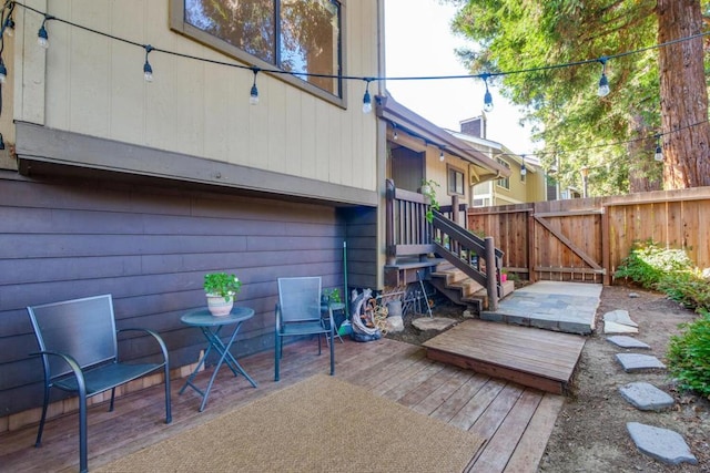 view of wooden deck