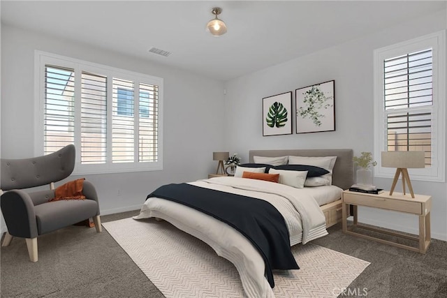 bedroom featuring carpet