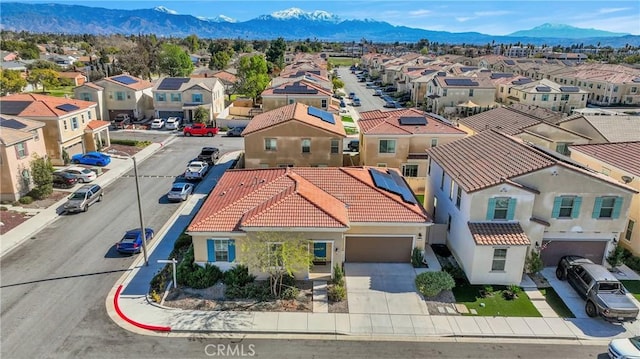 aerial view featuring a mountain view