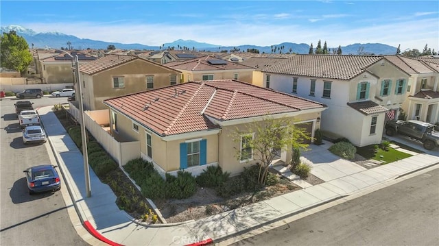 exterior space featuring a mountain view