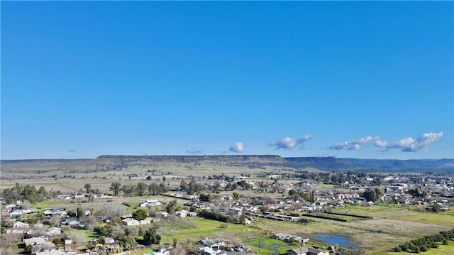 aerial view with a mountain view