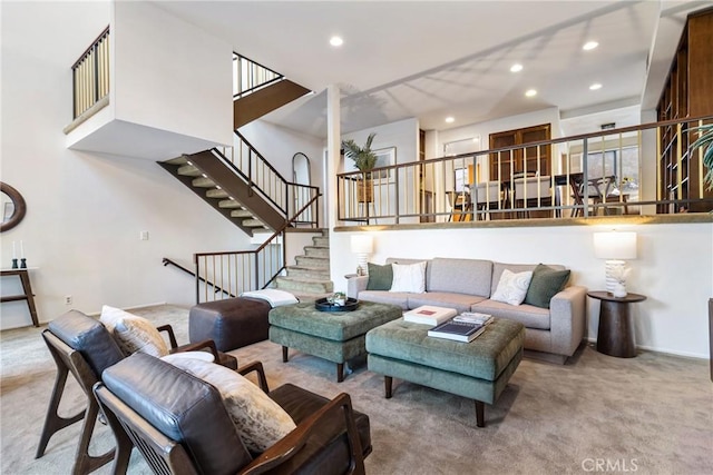 view of carpeted living room