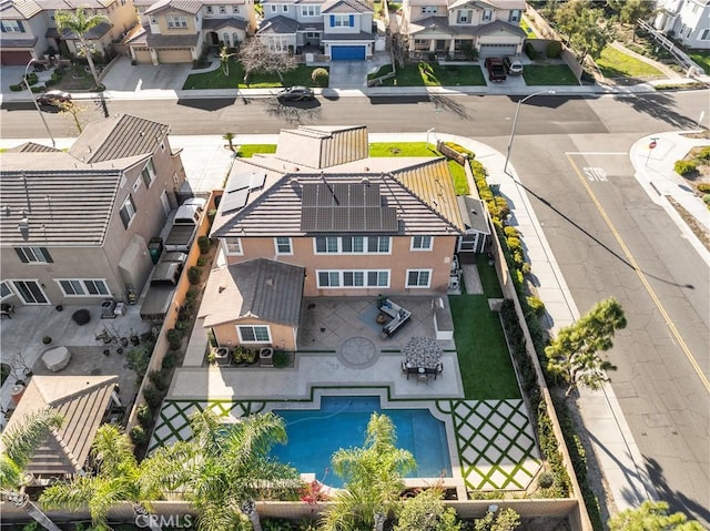 bird's eye view featuring a residential view