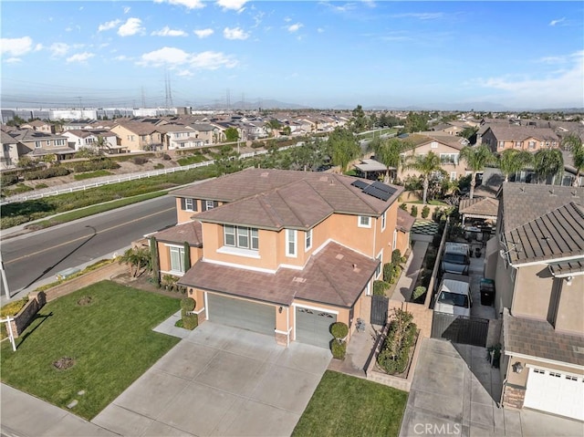 bird's eye view with a residential view