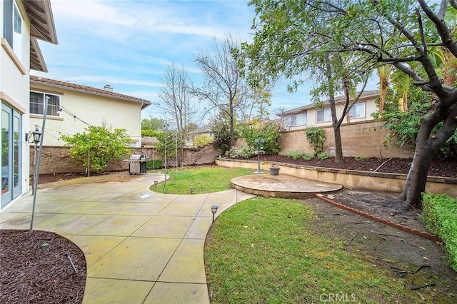 view of yard featuring a patio