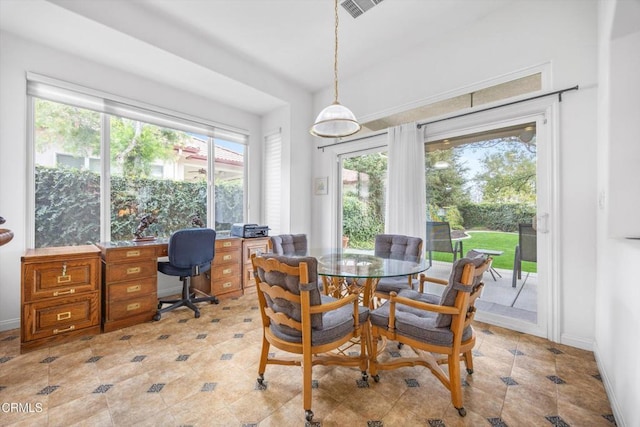 view of dining room