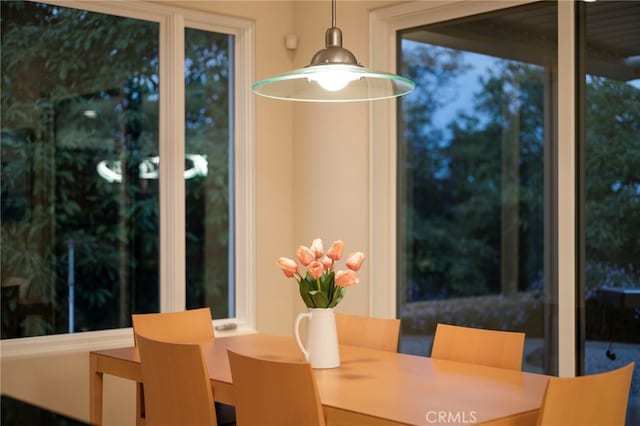 view of dining space