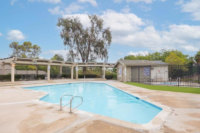 view of pool with a patio area