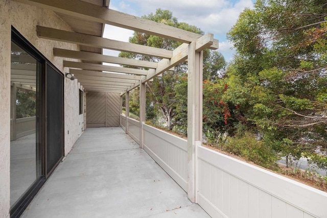 view of patio / terrace with a pergola