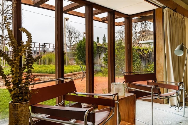 view of sunroom / solarium