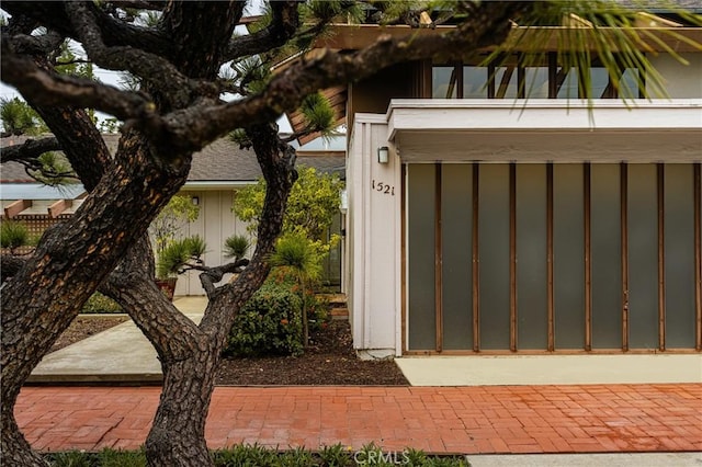 exterior space featuring board and batten siding