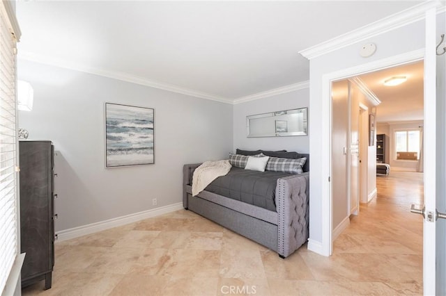 711 Pacific Coast Unit 313, Huntington Beach, CA 92648 - bedroom with baseboards and ornamental molding