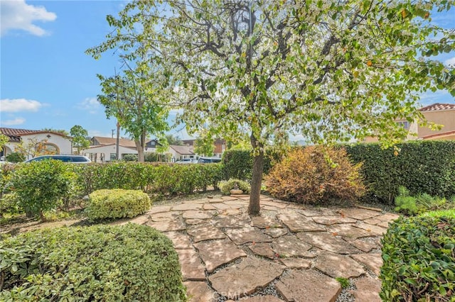 view of patio / terrace featuring a residential view