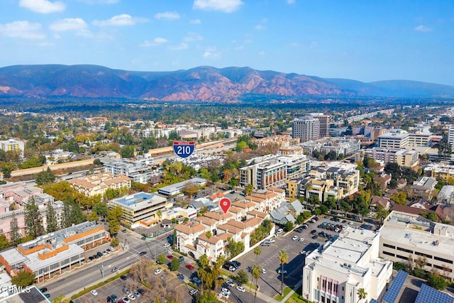 aerial view featuring a mountain view