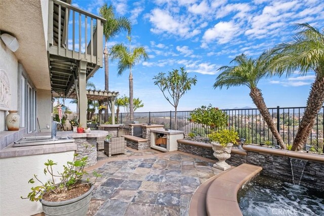 28622 Point Loma, Laguna Niguel, CA 92677 - fenced backyard featuring an outdoor kitchen, a patio, and a balcony