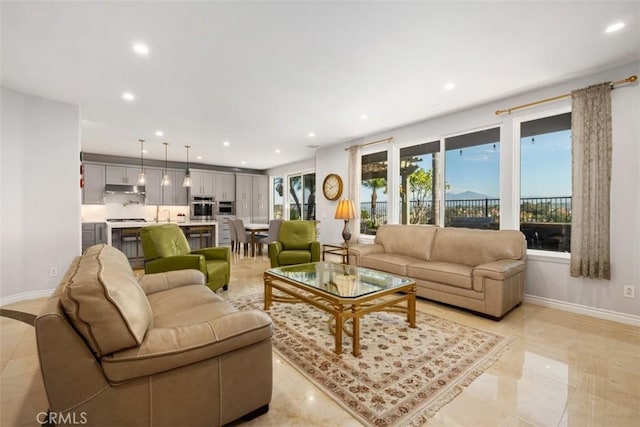 28622 Point Loma, Laguna Niguel, CA 92677 - living room with recessed lighting and baseboards