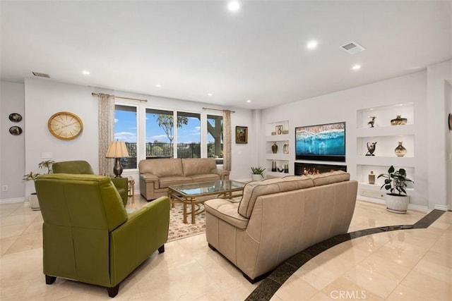 28622 Point Loma, Laguna Niguel, CA 92677 - living area with built in features, recessed lighting, and baseboards