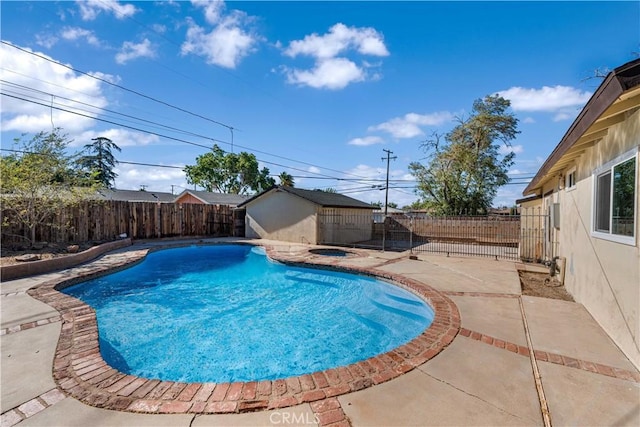 view of pool featuring a patio