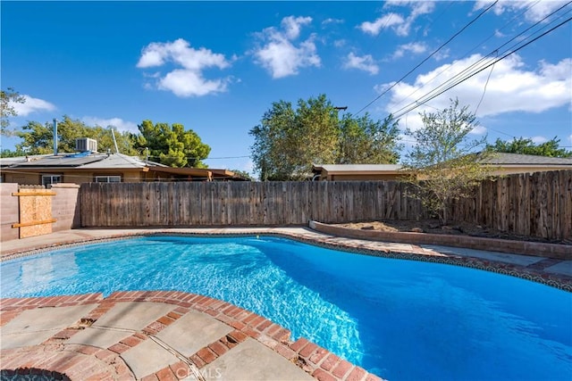 view of pool with cooling unit