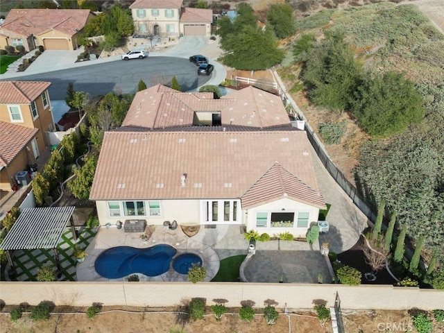 bird's eye view featuring a residential view