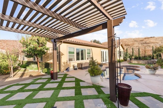 view of patio / terrace with a pergola