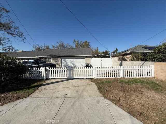 view of side of property with a garage