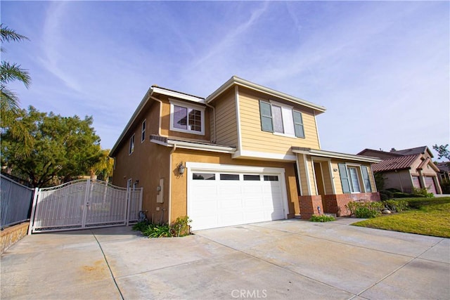 view of front of house featuring a garage