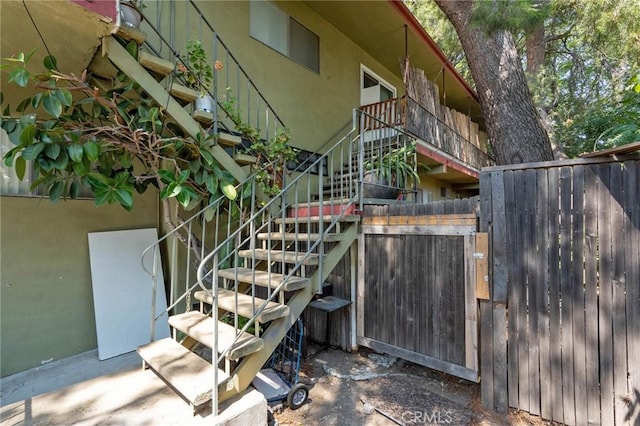 view of stairs
