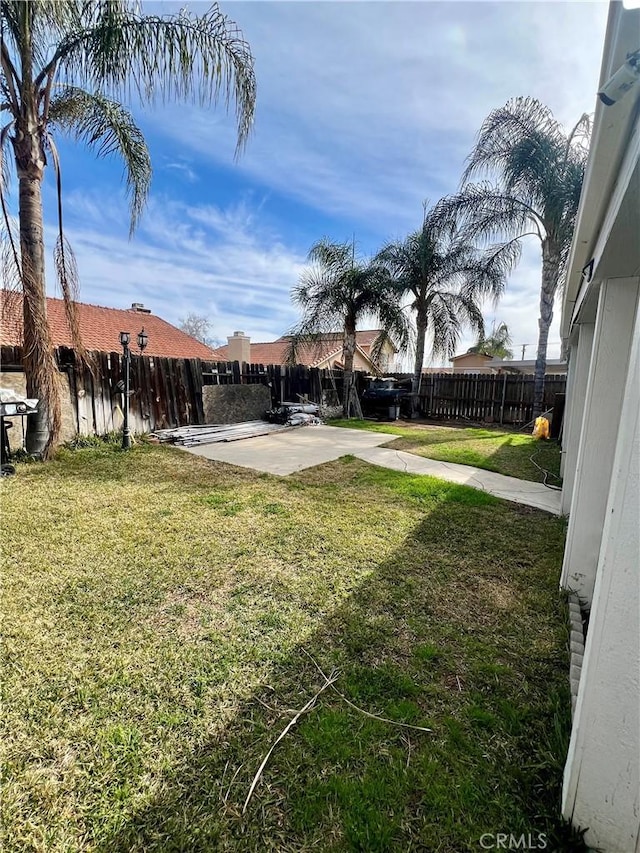 view of yard featuring a patio