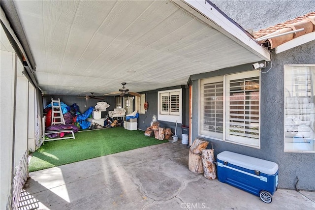 view of patio / terrace with ceiling fan