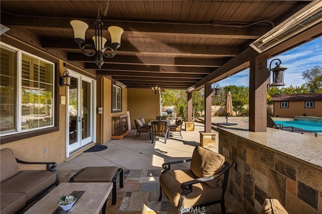 view of patio featuring outdoor lounge area